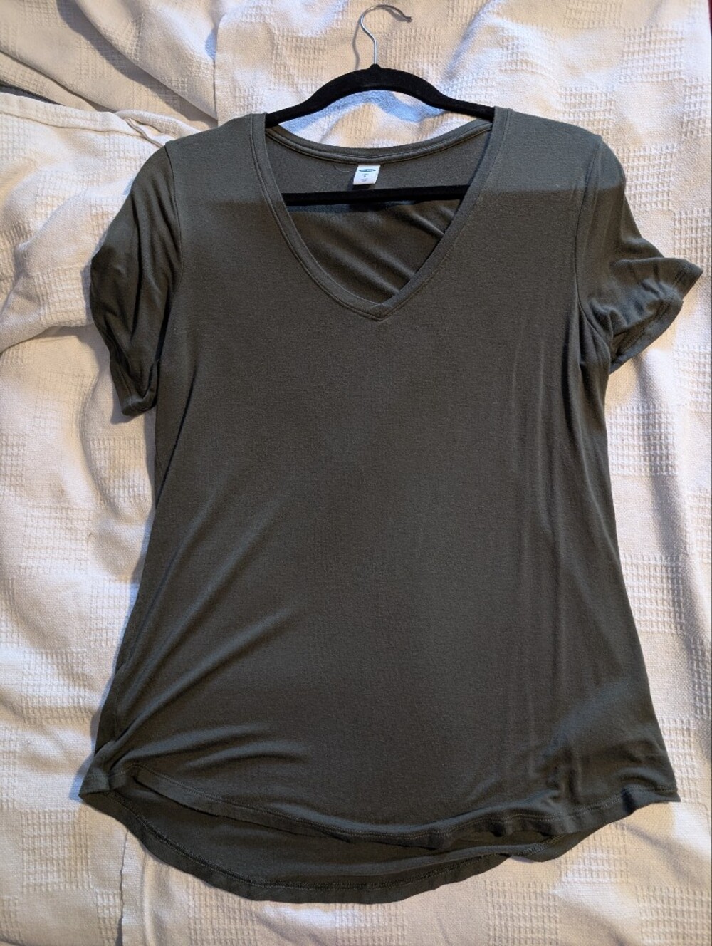 Old Navy Women's V-Neck Short Sleeve Top - Olive Green